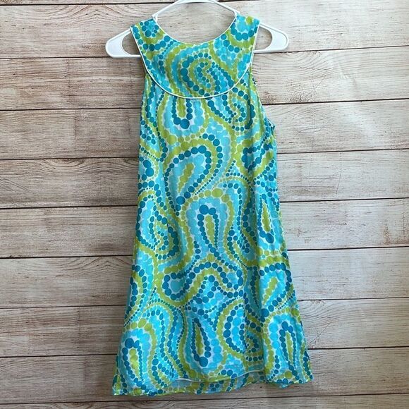 MILLY OF NEW YORK MINI DRESS IN BLUE PAISLEY - Picture 5 of 5